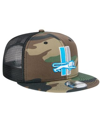 Men's Camo Detroit Lions Alternate Logo Main Trucker 9FIFTY Snapback Hat