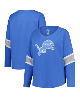 Fanatics - Women's Blue Detroit Lions Plus Size Redzone 3/4-Sleeve Scoop Neck T-Shirt