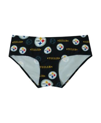 Women's Black Pittsburgh Steelers Mosaic Allover Print Knit Panty
