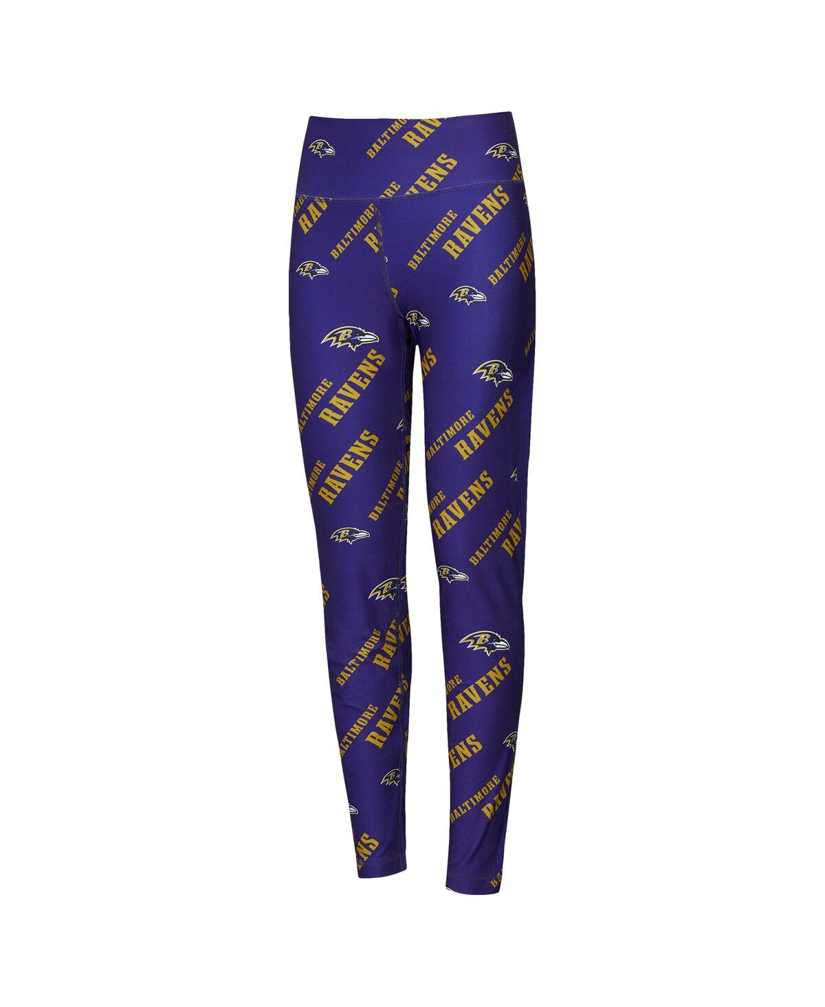 Concepts Sport Women's Purple Baltimore Ravens Breakthrough Allover Print Knit Sleep Leggings In Purple