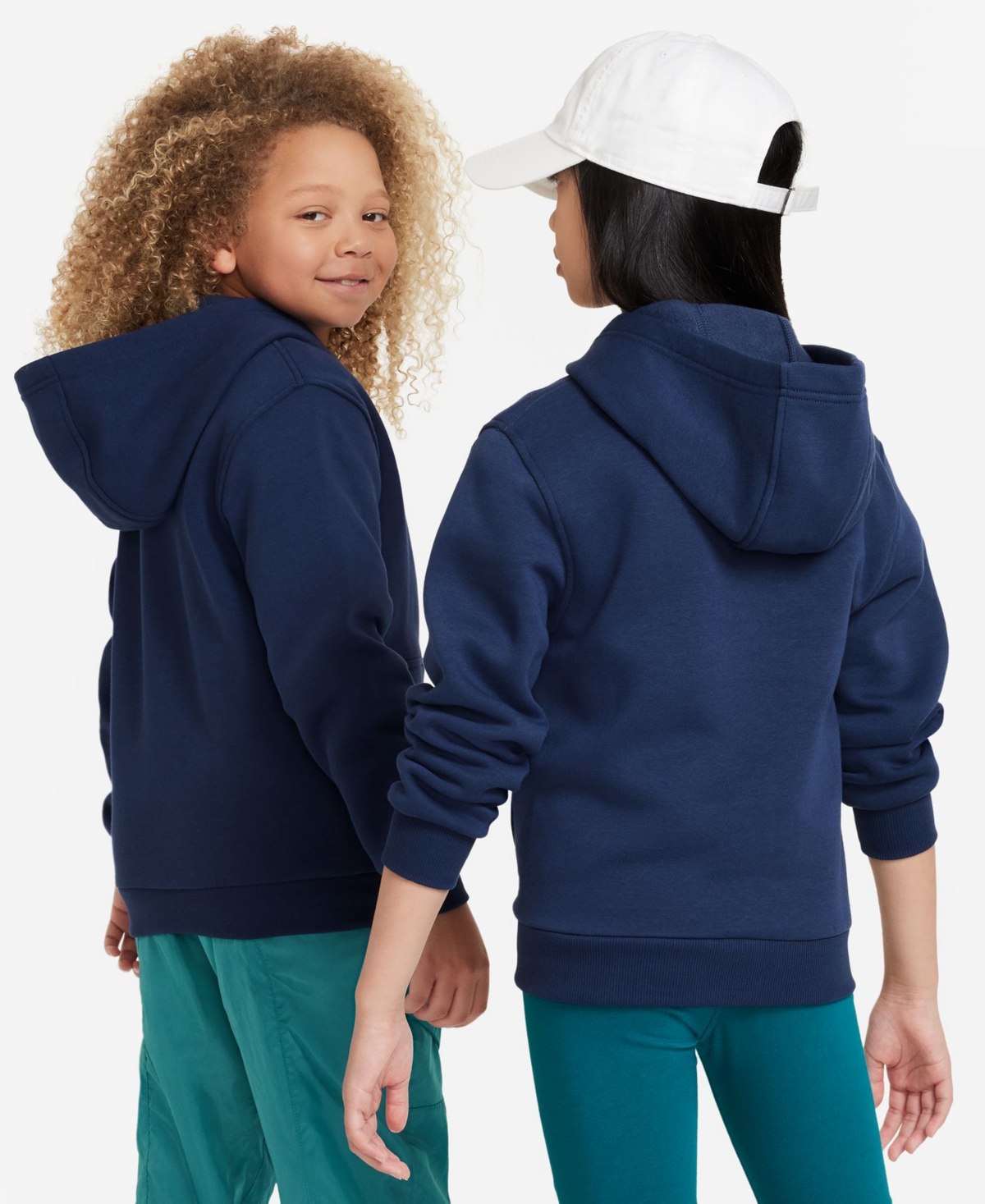 Nike Big Kids Sportswear Club Fleece Full-zip Hoodie In Blue