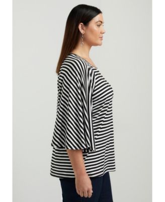 Women's June + Vie Flared Raglan Sleeve Breton Tee