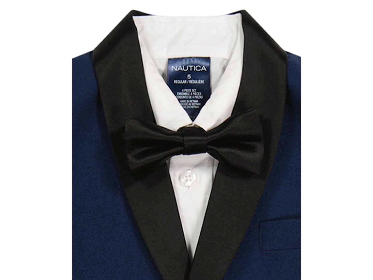 Детский комплект Nautica из 4 предметов: рубашка, жилет, брюки и галстук, 2T-7, цвет: Яркий синий / Белый — фото 4