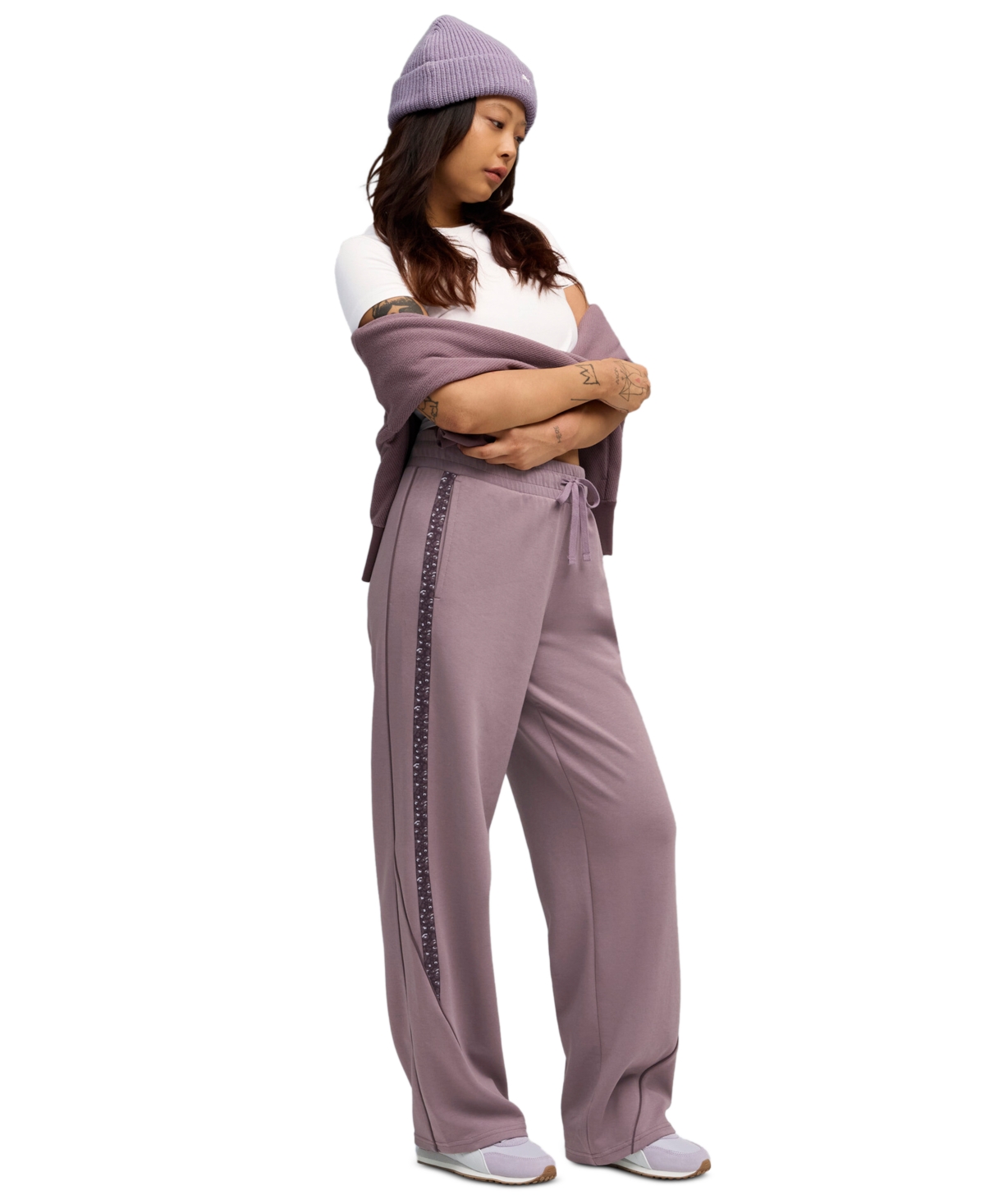 Puma Women's Essential Animal Straight-leg Pants In Pink