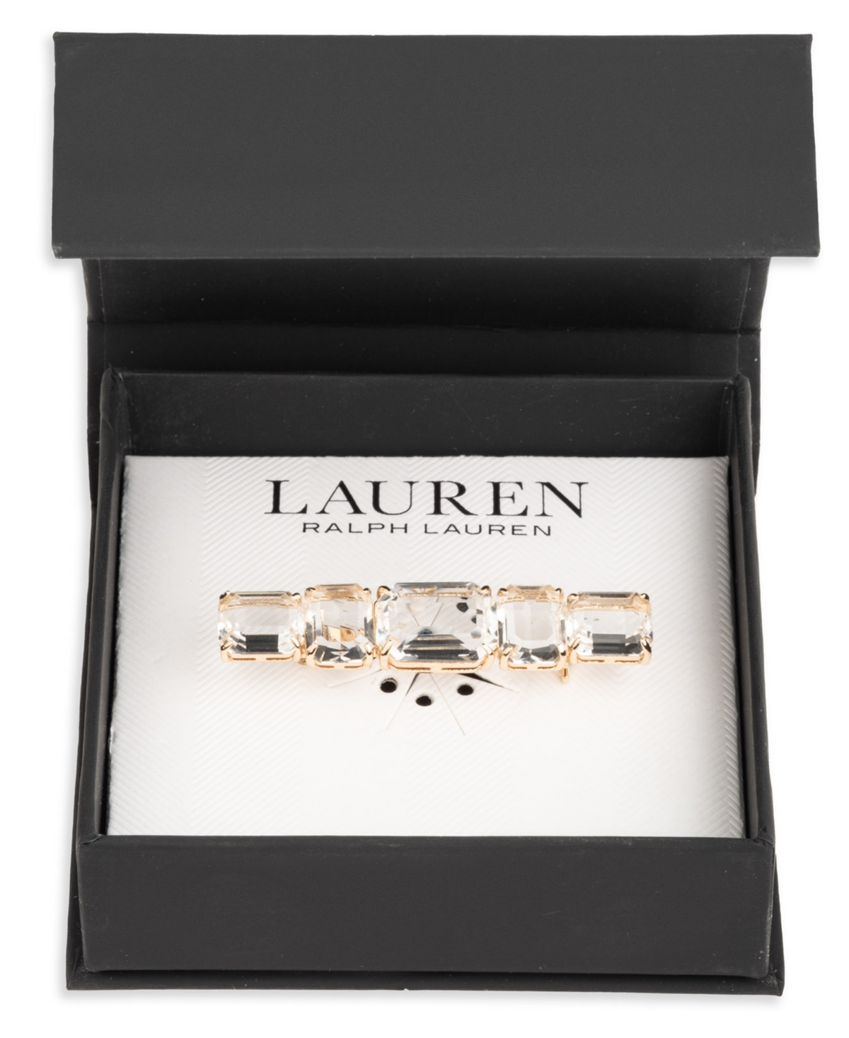 Ralph Lauren Crystal Stone Gold-tone Pin In Gold
