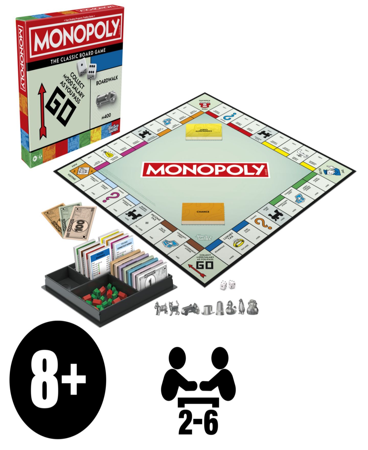 Детская настольная игра MONOPOLY Family Strategy Board Game, Ages 8+, цвет: Разноцветный — фото 7