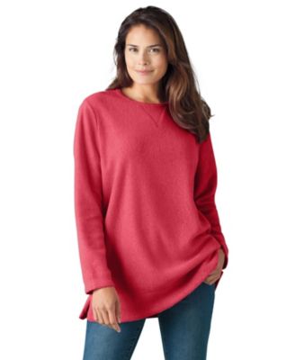 Plus Size Within Crewneck Ultra Soft Sherpa Sweatshirt