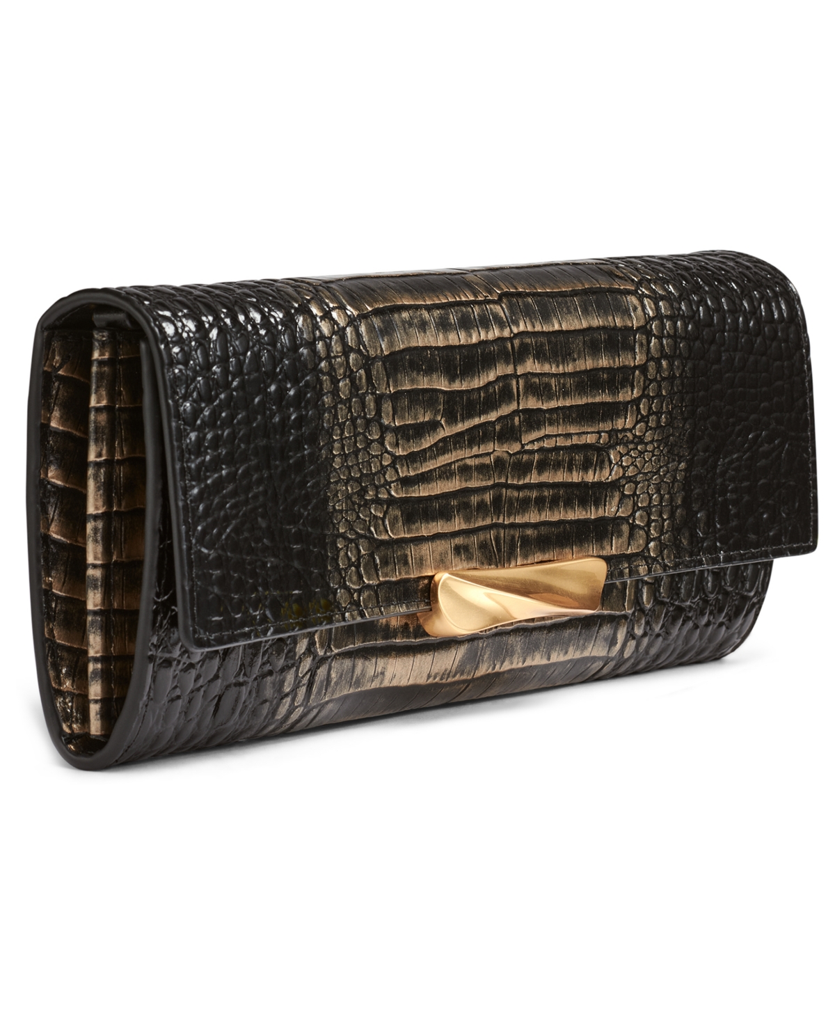 Donna Karan Women's Amagansett Metallic Croco Wallet In Multi