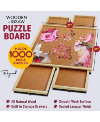 Wooden Puzzle Table – Portable Jigsaw Organizer