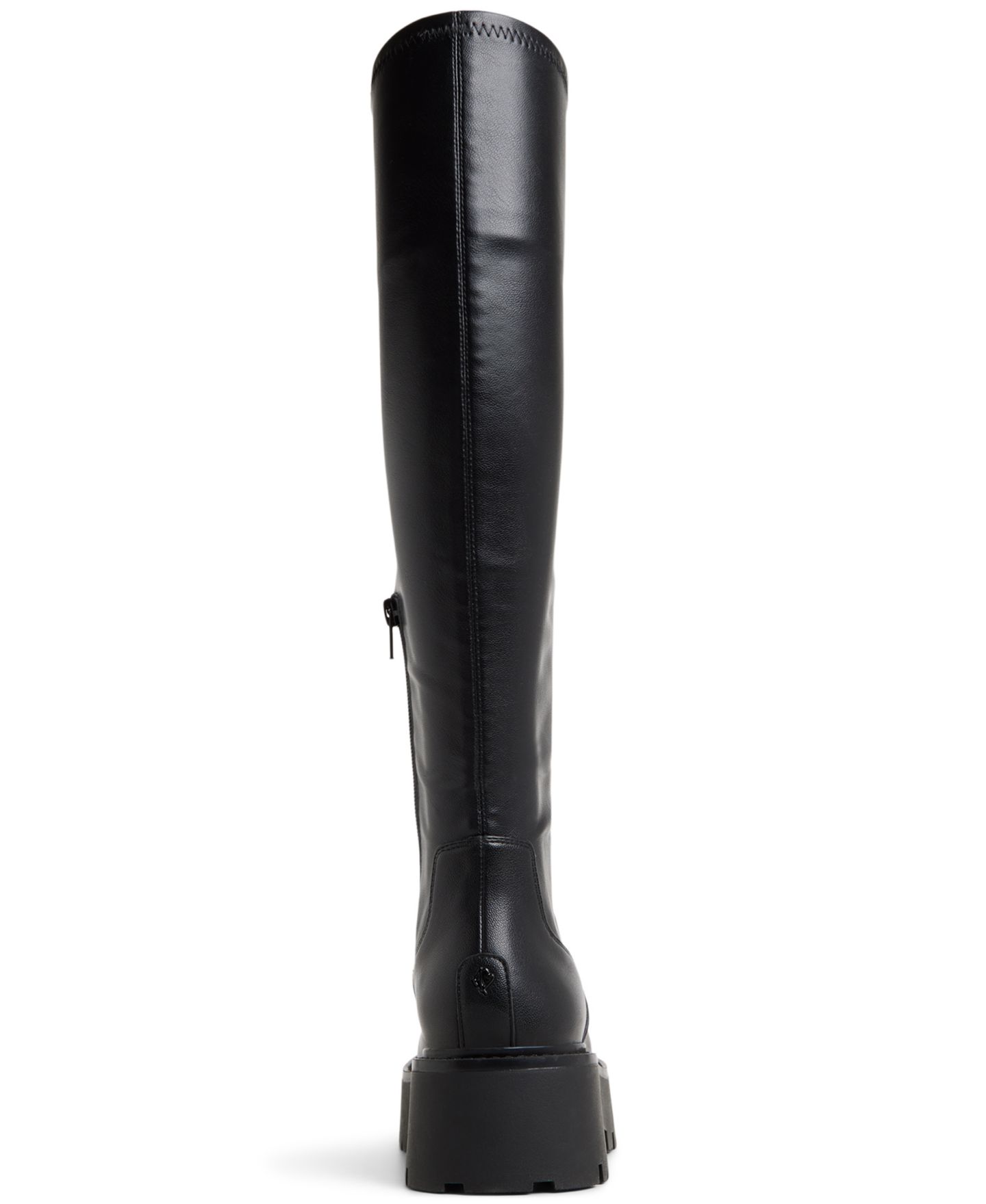 Женские ботинки ALDO Carelden Knee High Round Toe, цвет: Чёрный гладкий — фото 3