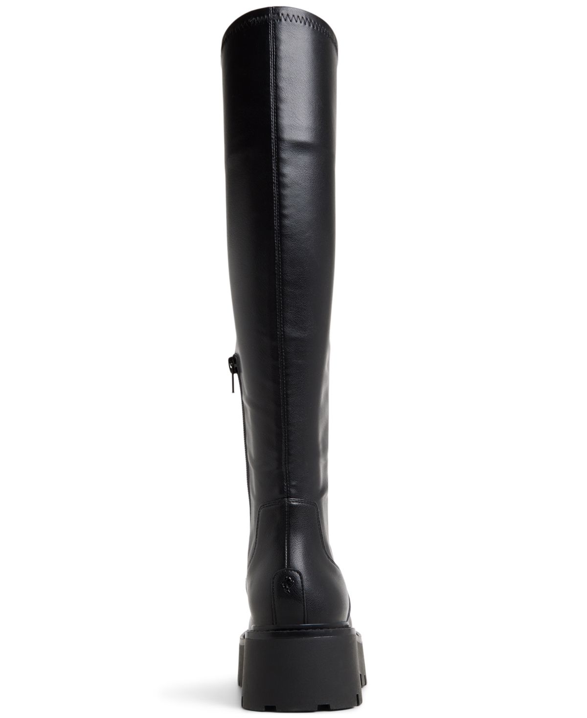 Aldo Grandmode Womens Faux Leather Pull On Over-the-knee Boots In Black