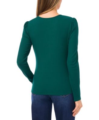 Women's Long Sleeve Front Keyhole Top