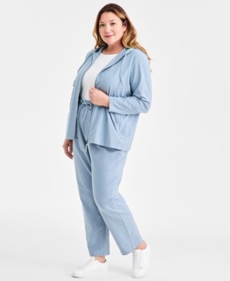 Plus Size Zip-Up Hooded Sweatshirt, Macy's Exclusive