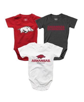 Wes & Willy - Baby Boys and Girls Arkansas Razorbacks 3-Pack Bodysuit Set