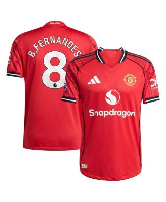 adidas - Men's Bruno Fernandes Red Manchester United Home 2025/26 Authentic Player Jersey