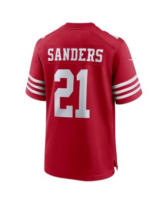 Men's Deion Sanders Scarlet San Francisco 49ers Team Retired Player Game Jersey