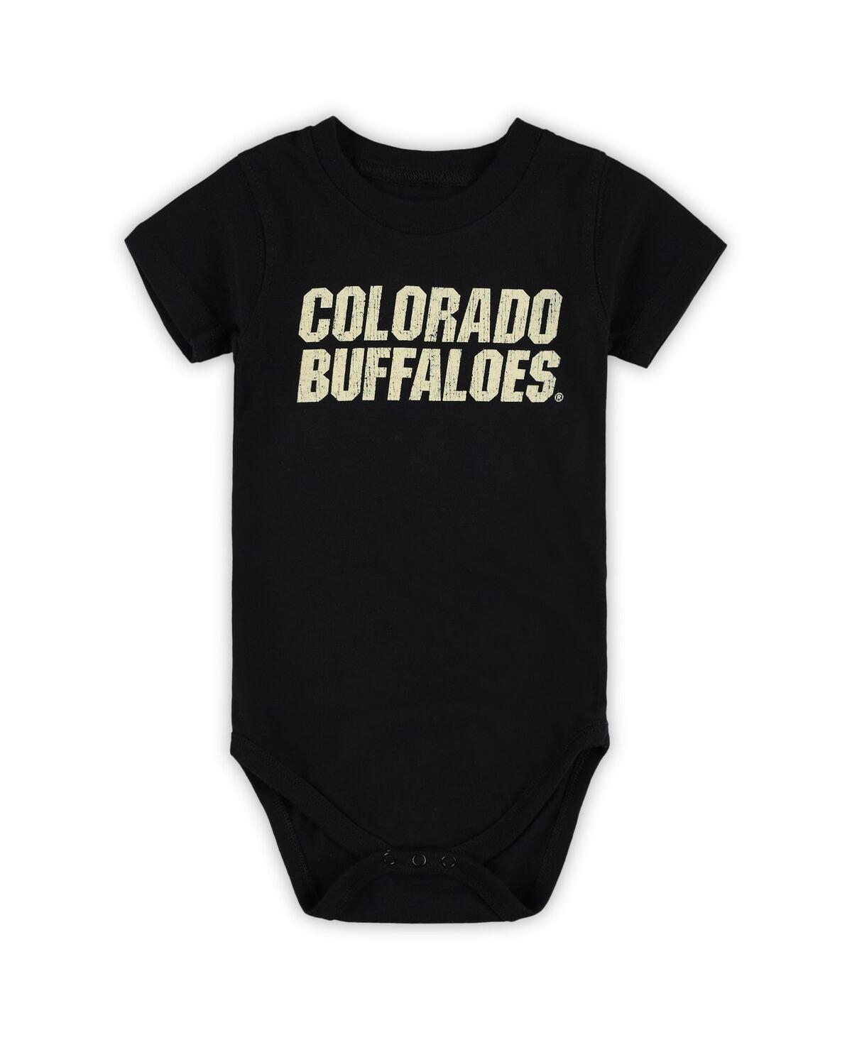 Wes & Willy Baby Boys And Girls Colorado Buffaloes 3-pack Bodysuit Set In Black