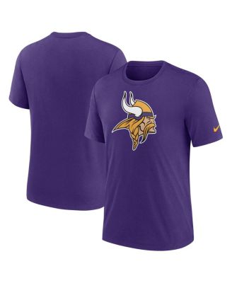 Nike - Men's Purple Minnesota Vikings Rewind Logo Tri-Blend T-shirt