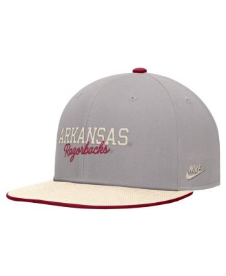 Nike - Men's Pewter Arkansas Razorbacks Vintage Script Pro Dri-FIT Snapback Hat