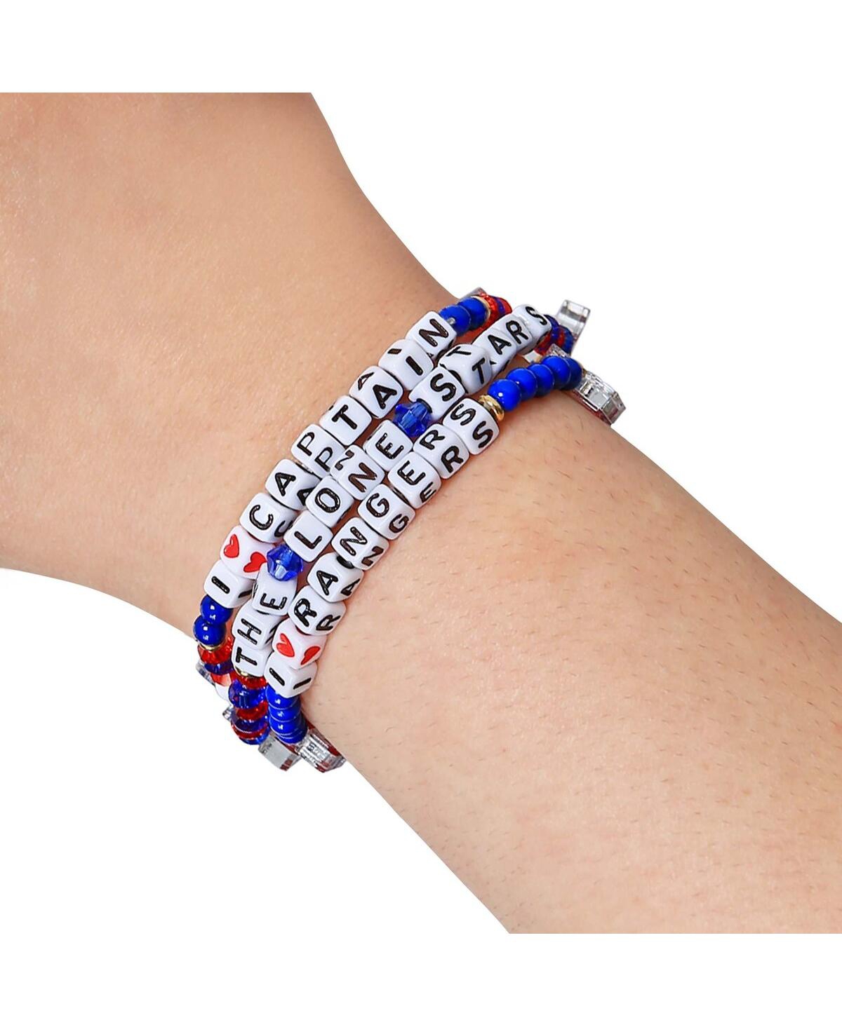 Foco Texas Rangers Friendship Bracelet, Set Of 3 In Multi