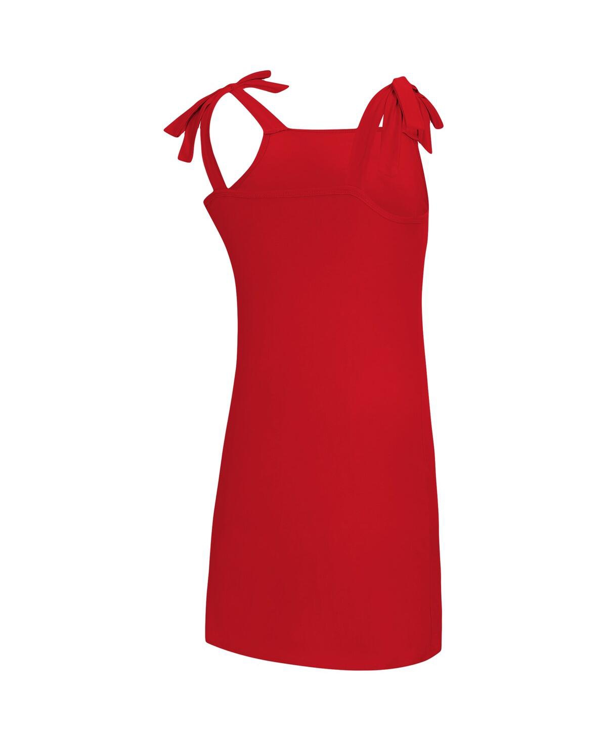 Concepts Sport Women's Scarlet Ohio State Buckeyes Tie-shoulder Nightdress In Red