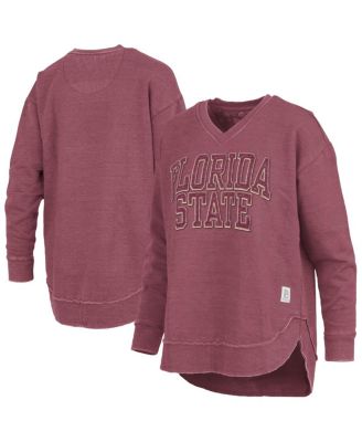 Pressbox - Women's Garnet Florida State Seminoles Westin Poncho V-Neck Pullover Sweatshirt