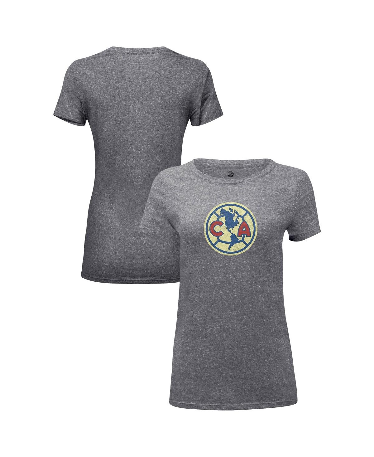 1863fc Women's Heather Gray Club America Color Badge Tri-blend T-shirt In Gray
