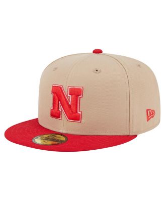 New Era - Men's Khaki Nebraska Huskers Two-Tone 59FIFTY Fitted Hat