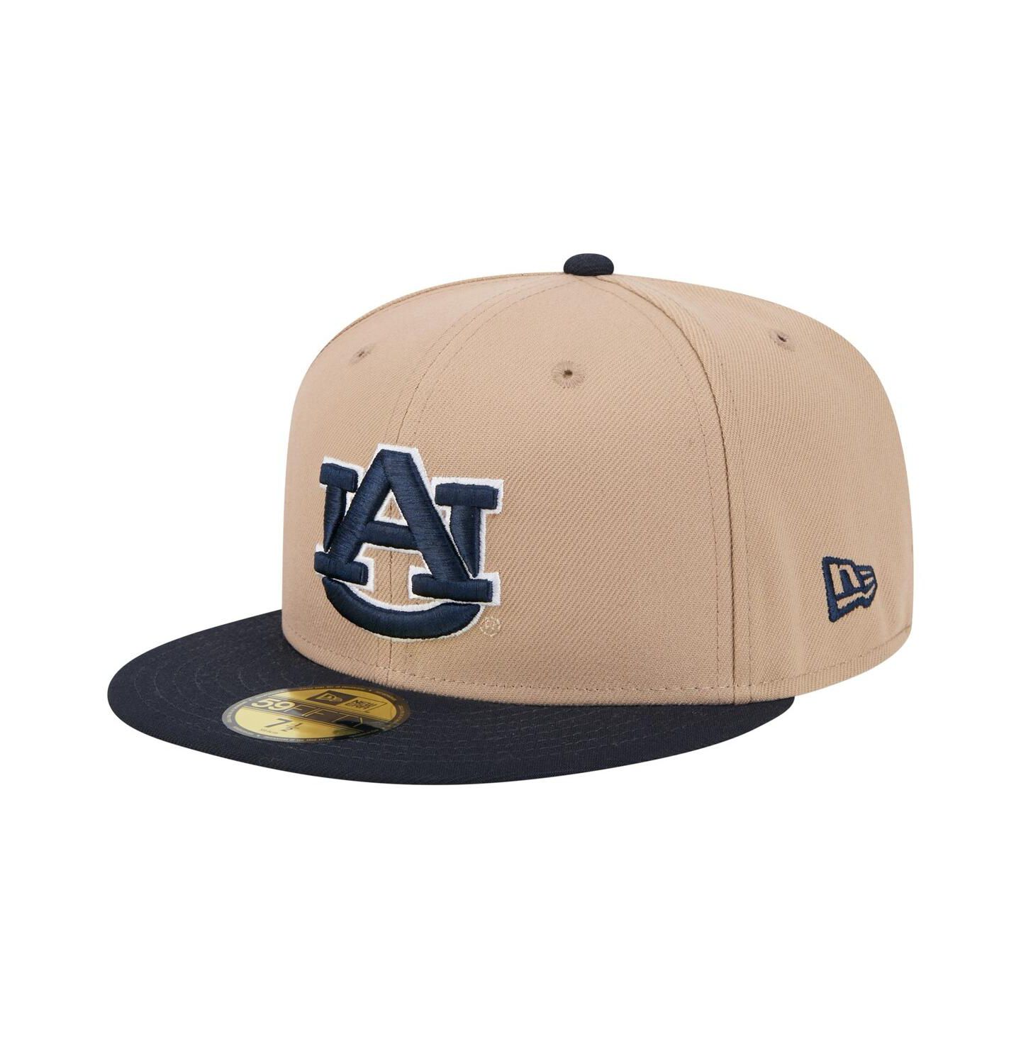 Мужская кепка New Era Khaki Auburn Tigers Two-Tone 59FIFTY Fitted Hat — фото 1
