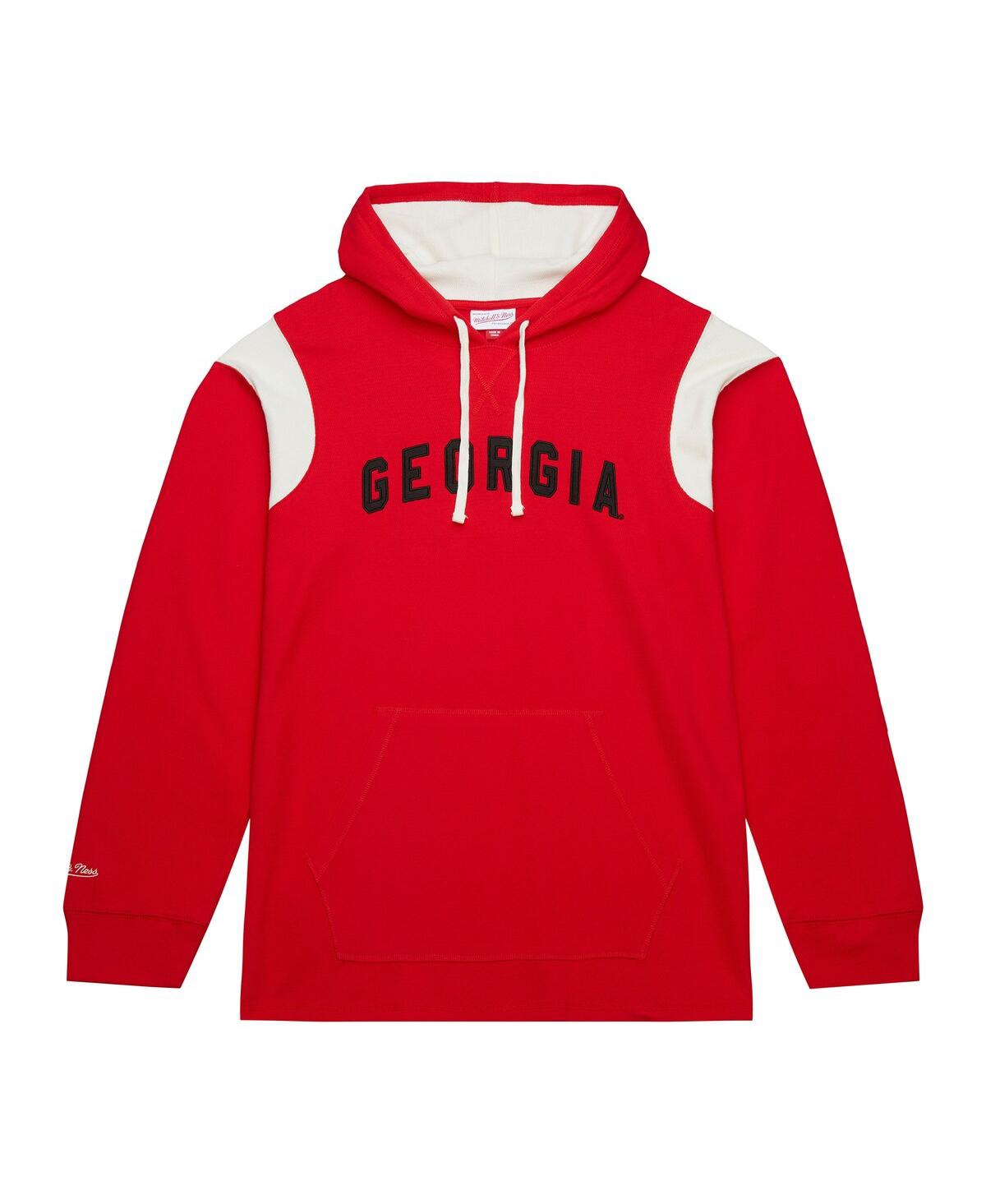 Mitchell & Ness Men's Red Georgia Bulldogs Thermal Lightweight Hoodie In Red