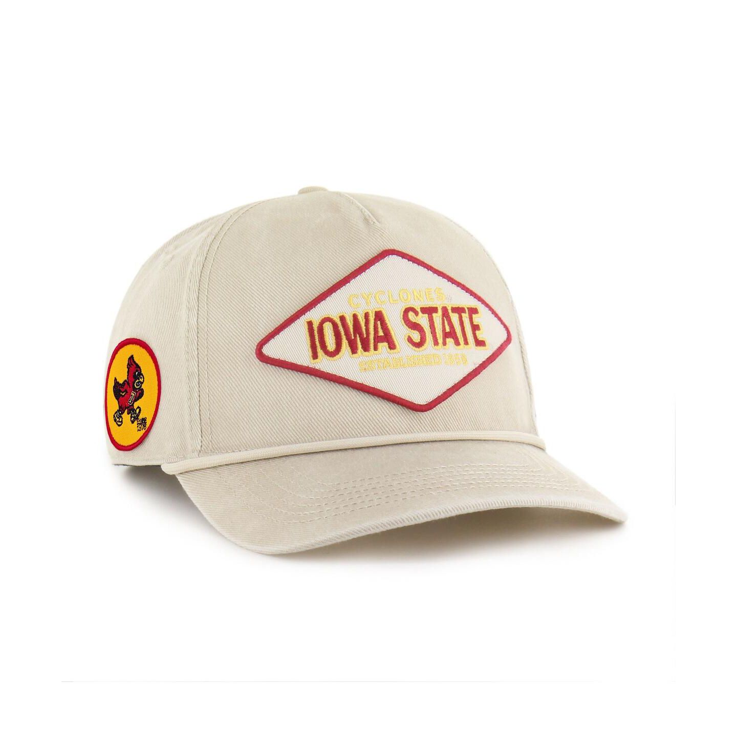 Кепка '47 Brand Cream Iowa State Cyclones Outdoorsmen Cairn Hitch Adjustable Hat — фото 1
