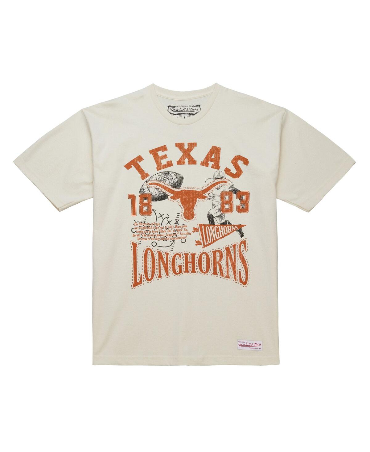 Mitchell & Ness Men's Cream Texas Longhorns Heritage Scholar T-shirt In Neutral