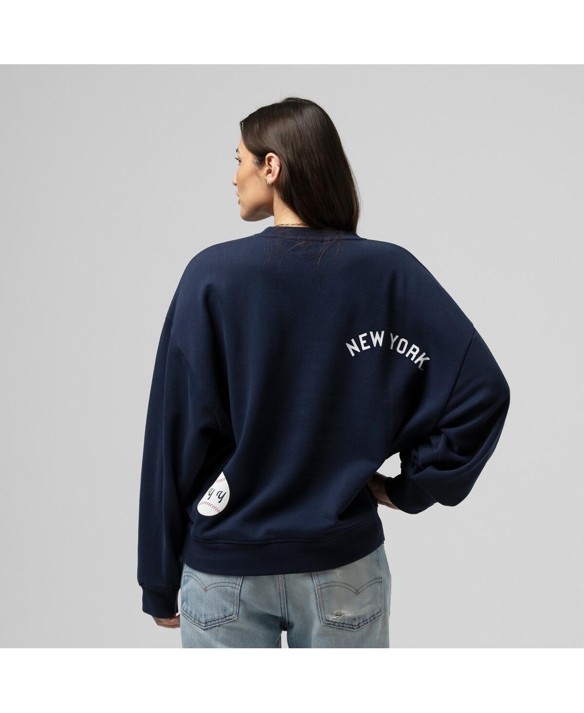 Mitchell & Ness Women's Navy New York Yankees Cooperstown Collection Crewneck Sweatshirt