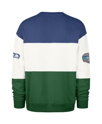Men's Royal/Green Seattle Seahawks Throwback Breeze Maximalist Sweatshirt