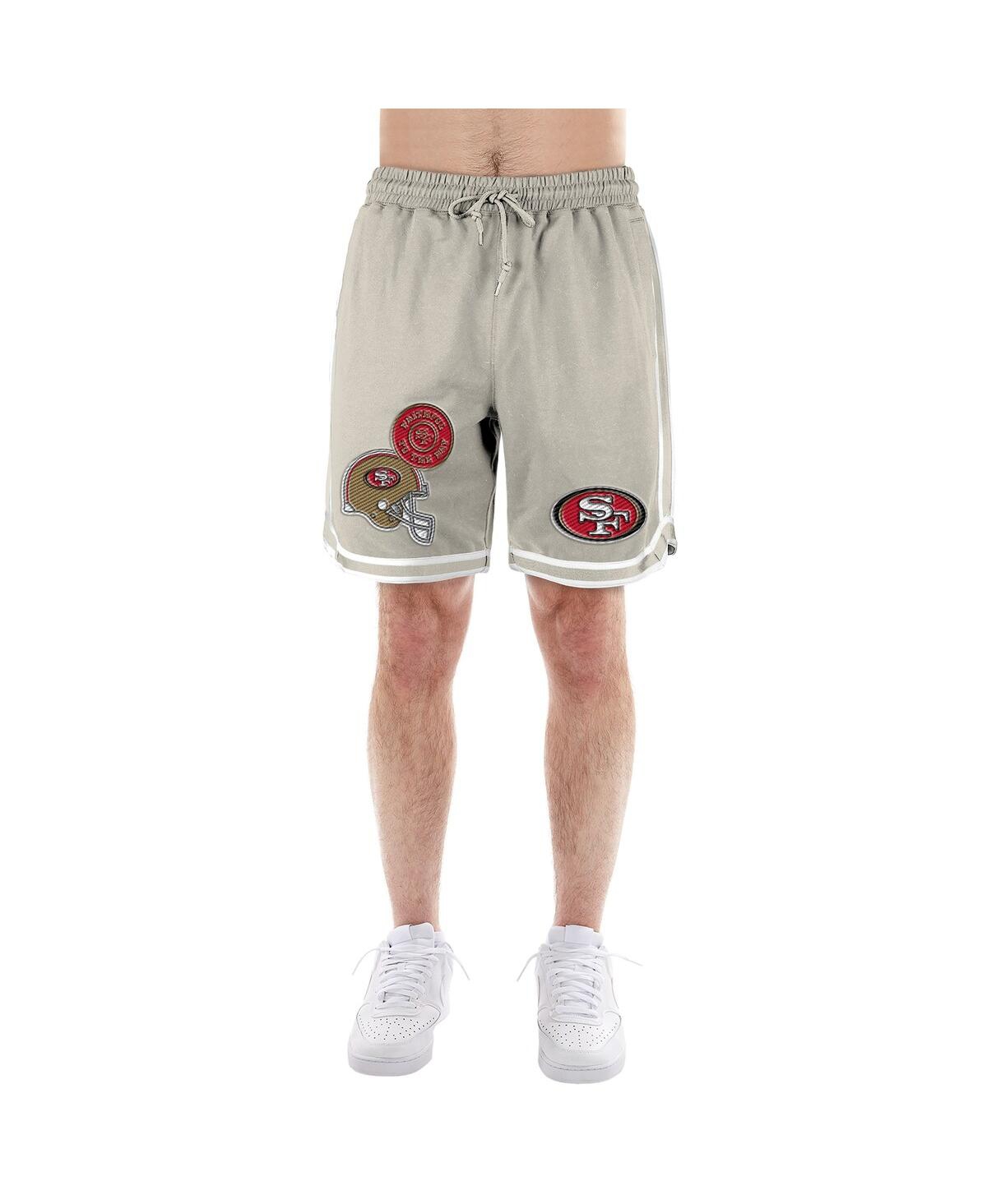 New Era Men's Light Beige San Francisco 49ers Stone Multi Patch Shorts In Brown