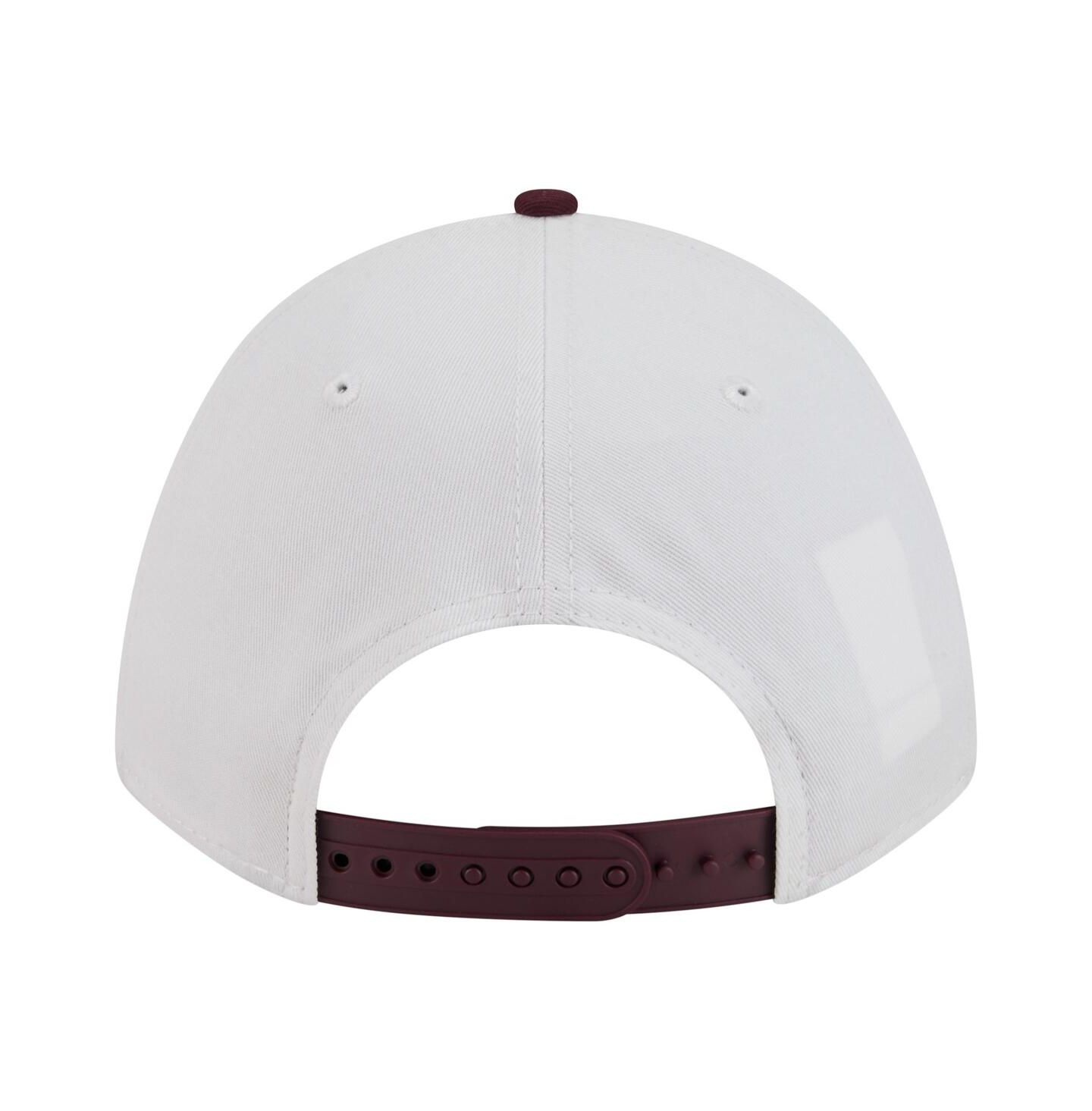 Мужская кепка New Era White/Maroon Virginia Tech Hokies Arch Two-Tone Rope 9FORTY A-Frame M-Crown Adjustable Hat — фото 4