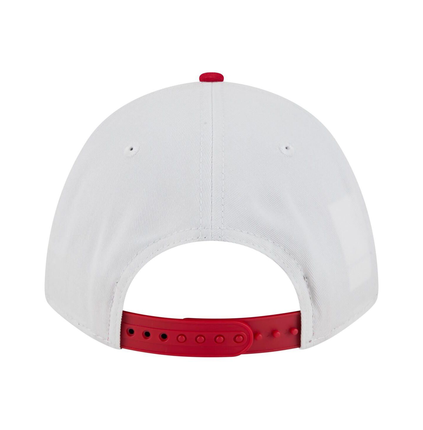 Мужская кепка New Era White/Red NC State Wolfpack Arch Two-Tone Rope 9FORTY A-Frame M-Crown Adjustable Hat — фото 4