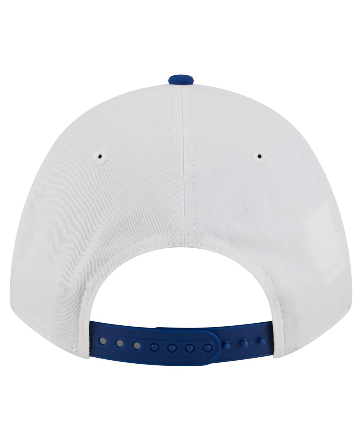 New Era Men's White/royal Duke Blue Devils Arch Two-tone Rope 9forty A-frame M-crown Adjustable Hat In White
