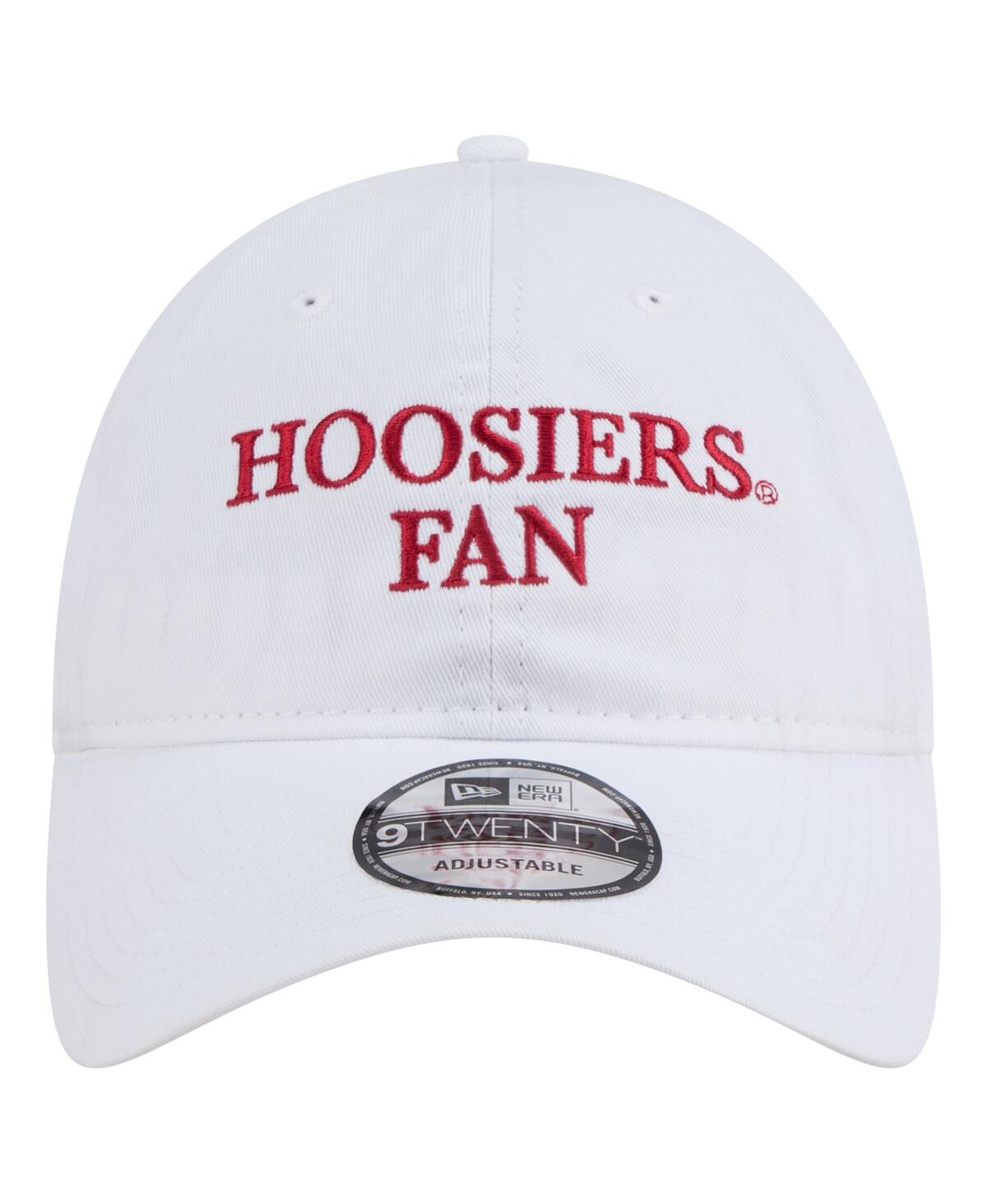 New Era Men's White Indiana Hoosiers Fan 9twenty Adjustable Hat In White