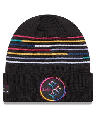 New Era - Men's Black Pittsburgh Steelers 2025 NFL Crucial Catch Cuffed Knit Hat