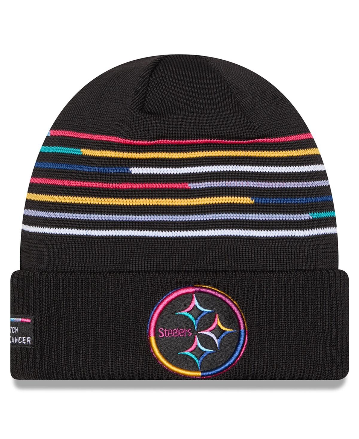 New Era Men's Black Pittsburgh Steelers 2025 Nfl Crucial Catch Cuffed Knit Hat