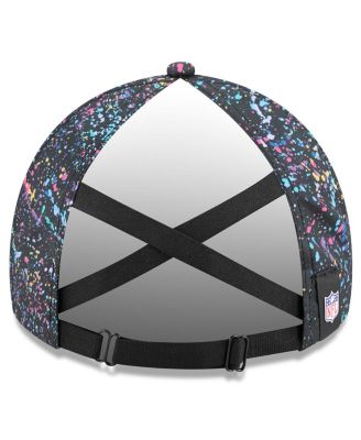 Women's Black New England Patriots 2025 NFL Crucial Catch Pony Tail Adjustable Hat