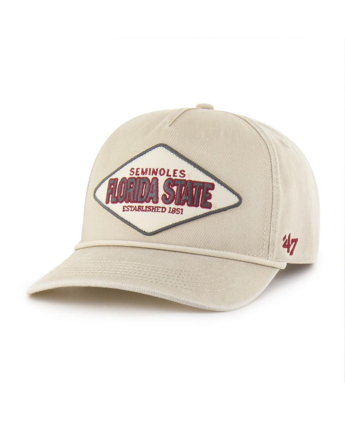 47 Brand Men's And Women's Cream Florida State Seminoles Outdoorsmen Cairn Hitch Adjustable Hat In Neutral