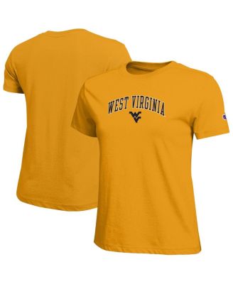 Champion - Women's Gold West Virginia Mountaineers Arched Over Logo T-Shirt