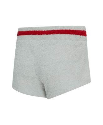 Women's 2-Piece Gray/Red Georgia Bulldogs Whitley Long Sleeve Hoodie Top and Shorts Set