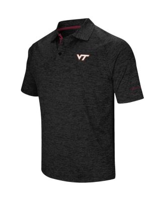 Colosseum - Men's Black Virginia Tech Hokies Down Swing Polo Shirt