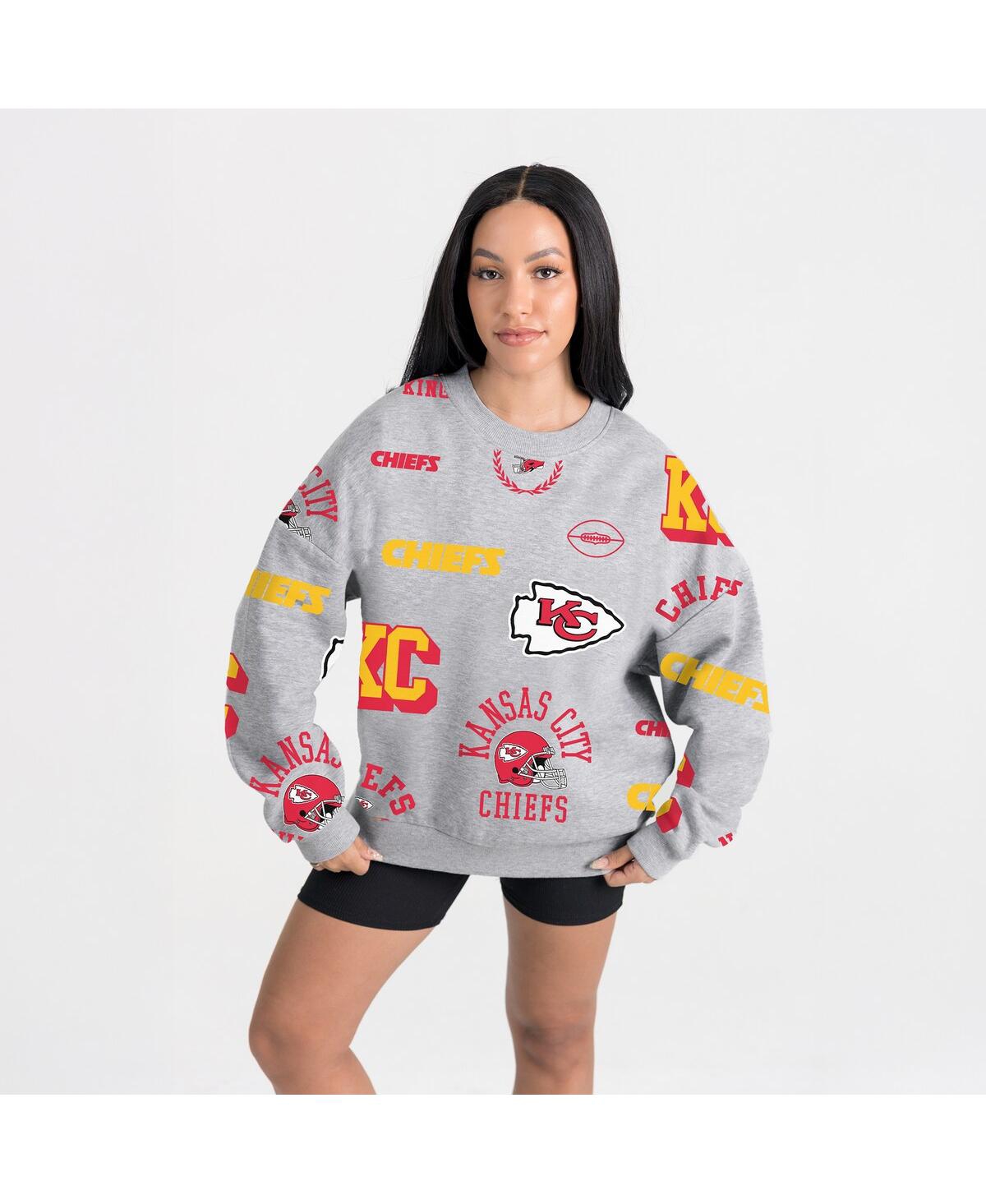 Gameday Couture Women's Heather Gray Kansas City Chiefs Always On Repeat Fleece Sweatshirt In Gray