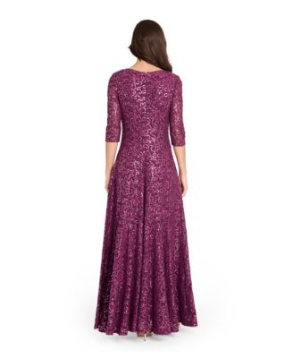 Women&#39;s V-Neck Beaded Gown