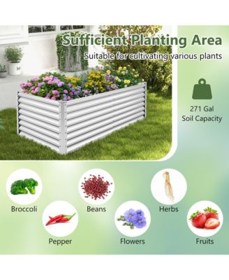Raised Garden Bed Large Metal Planter Box Kit for Vegetable Herb 6' x 3' x 2'