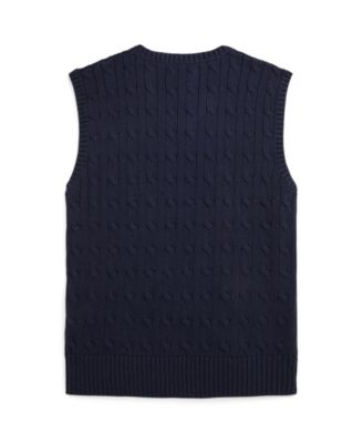 Big Boys Cable- Knit Sweater Vest